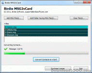 MSG to vCard File Converter screenshot